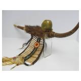 Excellent Native American Made Pipe w/Large & Impressive Carved Stone Pipe Head #3