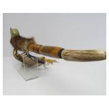 Excellent Native American Made Pipe w/Large & Impressive Carved Stone Pipe Head #3