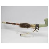 Excellent Native American Made Pipe w/Large & Impressive Carved Stone Pipe Head #4