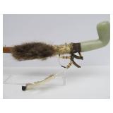 Excellent Native American Made Pipe w/Large & Impressive Carved Stone Pipe Head #4