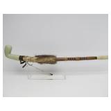 Excellent Native American Made Pipe w/Large & Impressive Carved Stone Pipe Head #4