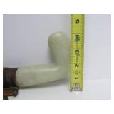 Excellent Native American Made Pipe w/Large & Impressive Carved Stone Pipe Head #4