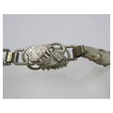 Excellent Signed Coleman Company 12K Black Hills Gold & Sterling Silver Bracelet w/Leaf Design