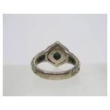 Fine 18K Gold, Sterling Silver & Turquoise Signed NA HOKU Ring - Size 7