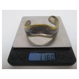 Heavy Vintage Southwestern Sterling Silver Cuff Bracelet - 1.16 Oz