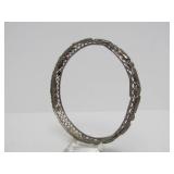 Pierced Leaf & Grape Design Sterling Silver Bracelet