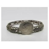 Pierced Leaf & Grape Design Sterling Silver Bracelet