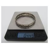 Pierced Leaf & Grape Design Sterling Silver Bracelet