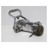 Large Antique Industrial Nickel Plated Brass ROCKWOOD Fire Hose Nozzle