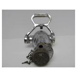 Large Antique Industrial Nickel Plated Brass ROCKWOOD Fire Hose Nozzle