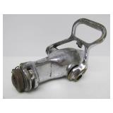 Large Antique Industrial Nickel Plated Brass ROCKWOOD Fire Hose Nozzle
