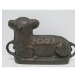 Excellent Antique Cast Iron Sheep Cake Mold