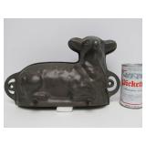 Excellent Antique Cast Iron Sheep Cake Mold