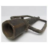 Early Antique Large Heavy Brass Fire Hose Nozzle