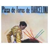 Vintage Plaza De Toros BARCELONA Bullfighting Poster - Dated 1943
