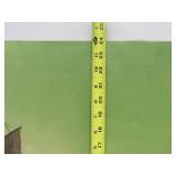 Nice vintage Mid Century Seascape Oil on Canvas Painting w/Boats - Signed "Wells"