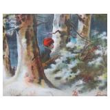 Excellent Ornately Framed Antique Hunting Lithograph - "A Hunter