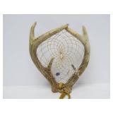 3 Genuine Native American Made Pieces - Dreamcatchers & Carved Wood Feather w/Wolf