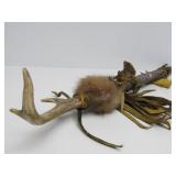 Genuine Native American Made Elk Horn Pipe - Red Hawk