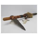 Genuine Native American Made Stone Point Axe Weapon