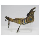 Genuine Native American Made & Decorated Horse Jawbone