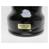 Excellent Vintage Black Glass Life-size Display Head - Made in Spain