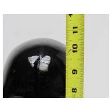 Excellent Vintage Black Glass Life-size Display Head - Made in Spain