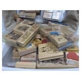 Large Estate Lot of New & Like New Wood Block Stamps