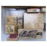 Large Estate Lot of New & Like New Wood Block Stamps