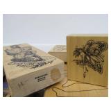 Large Estate Lot of New & Like New Wood Block Stamps