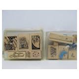 Large Estate Lot of New & Like New Wood Block Stamps