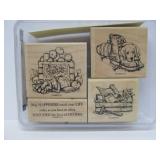 Large Estate Lot of New & Like New Wood Block Stamps