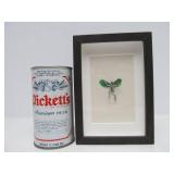 Shadowbox Framed Miniature Winged Skeleton Sculpture - Signed "C. Burton"