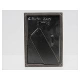 Shadowbox Framed Miniature Winged Skeleton Sculpture - Signed "C. Burton"