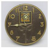 Beautiful Arts & Crafts Style Cast Metal Wall Clock by Whitehall Products