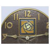 Beautiful Arts & Crafts Style Cast Metal Wall Clock by Whitehall Products