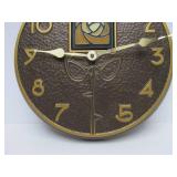 Beautiful Arts & Crafts Style Cast Metal Wall Clock by Whitehall Products