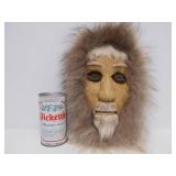 Alaskan/Inuit Genuine Animal Hide Leather & Fur Mask