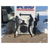 LARGE Signed C. JERE Torch Cut Metal Jazz Band Wall Sculpture