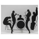 LARGE Signed C. JERE Torch Cut Metal Jazz Band Wall Sculpture