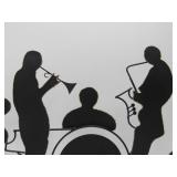 LARGE Signed C. JERE Torch Cut Metal Jazz Band Wall Sculpture