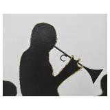 LARGE Signed C. JERE Torch Cut Metal Jazz Band Wall Sculpture