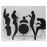 LARGE Signed C. JERE Torch Cut Metal Jazz Band Wall Sculpture