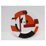 Great Looking Limited Edition Nicolay Lapshin Designed Porcelain Plate w/Box & Display Stand