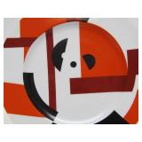 Great Looking Limited Edition Nicolay Lapshin Designed Porcelain Plate w/Box & Display Stand