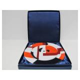 Great Looking Limited Edition Nicolay Lapshin Designed Porcelain Plate w/Box & Display Stand