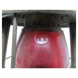 Awesome Antique DIETZ "Vesta" Railroad Lantern w/Embossed Red Glass Globe