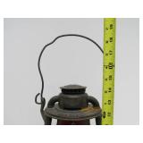 Awesome Antique DIETZ "Vesta" Railroad Lantern w/Embossed Red Glass Globe