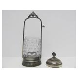 Ornate Antique Silverplated Pickle Castor w/Tongs