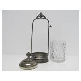 Ornate Antique Silverplated Pickle Castor w/Tongs